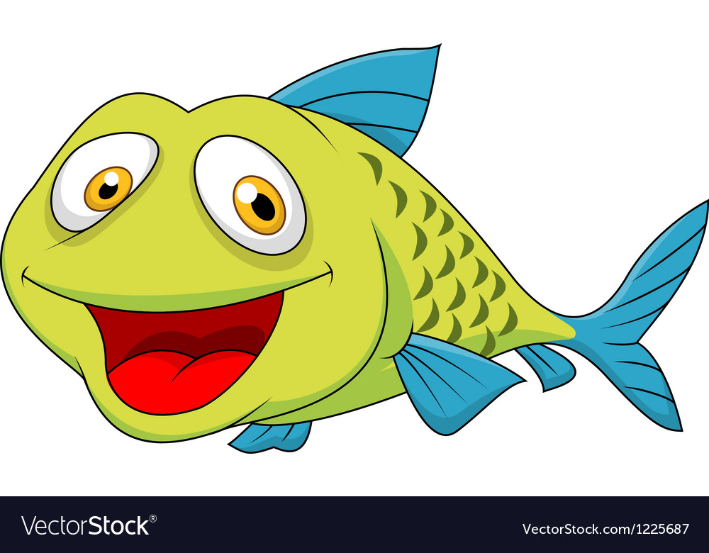 Download Cute fish cartoon Royalty Free Vector Image - VectorStock