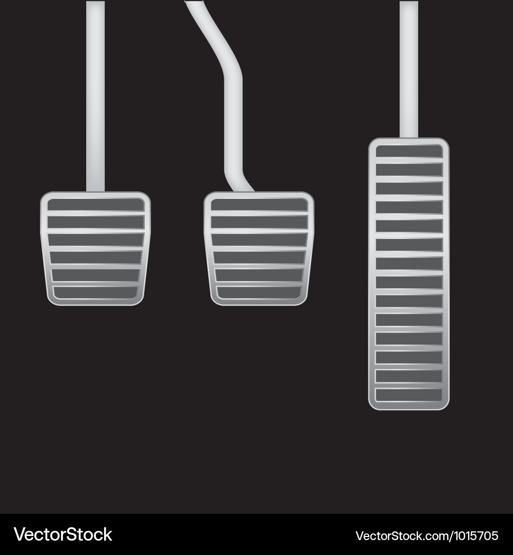 Car pedals Royalty Free Vector Image VectorStock