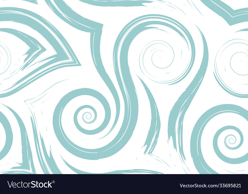 Stock seamless pattern turquoise flowing Vector Image