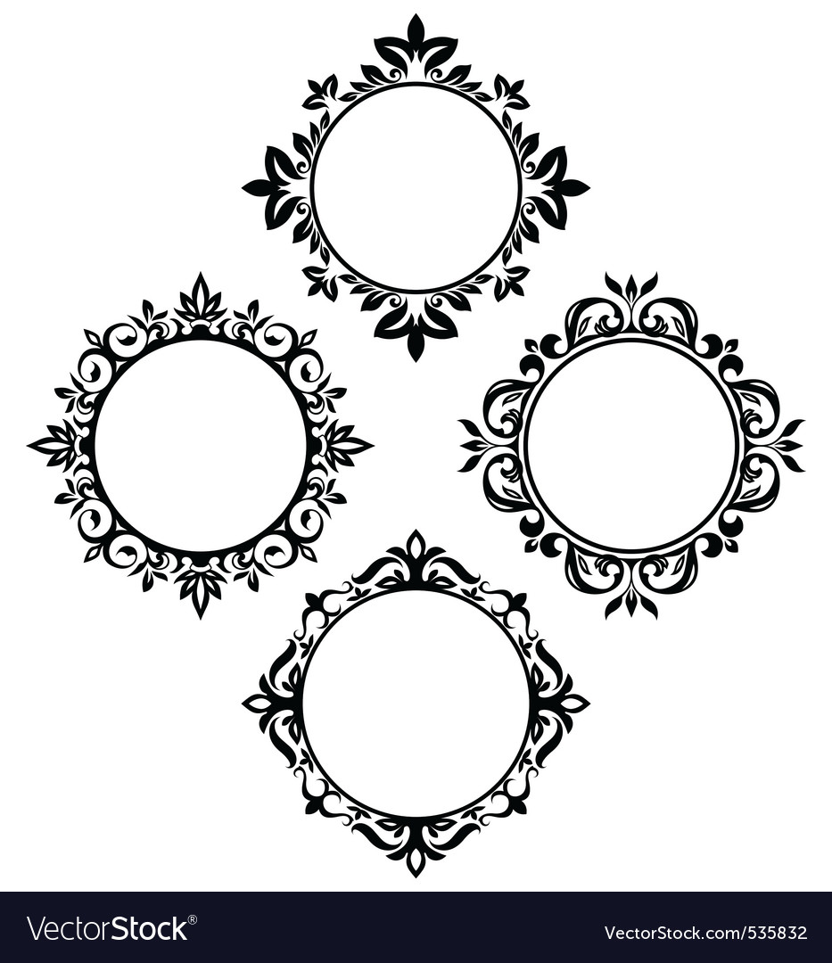 Circle frames Royalty Free Vector Image VectorStock