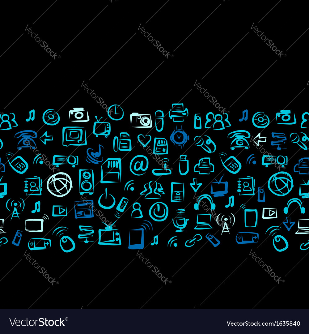 Seamless pattern with IT devices for your design Vector Image