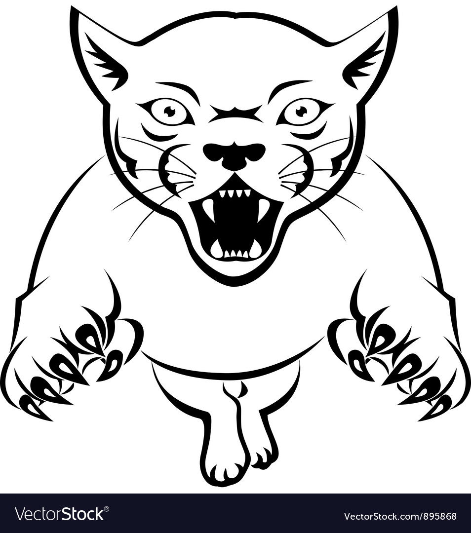 panther tattoo tribal royalty free vector image panther tattoo tribal royalty free vector image