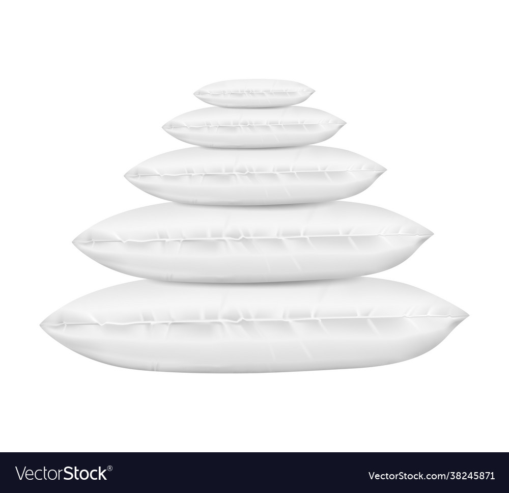 3d realistic pillows set for relaxation Royalty Free Vector