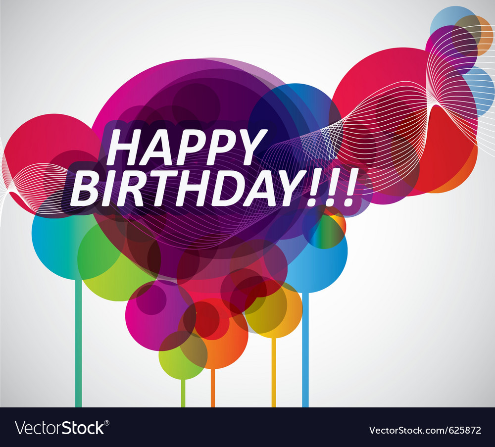 Download Colorful happy birthday banner Royalty Free Vector Image