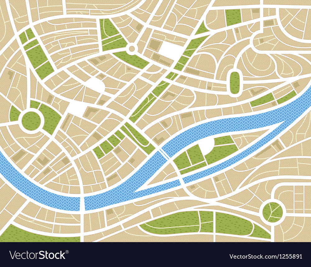 Abstract city map Royalty Free Vector Image VectorStock