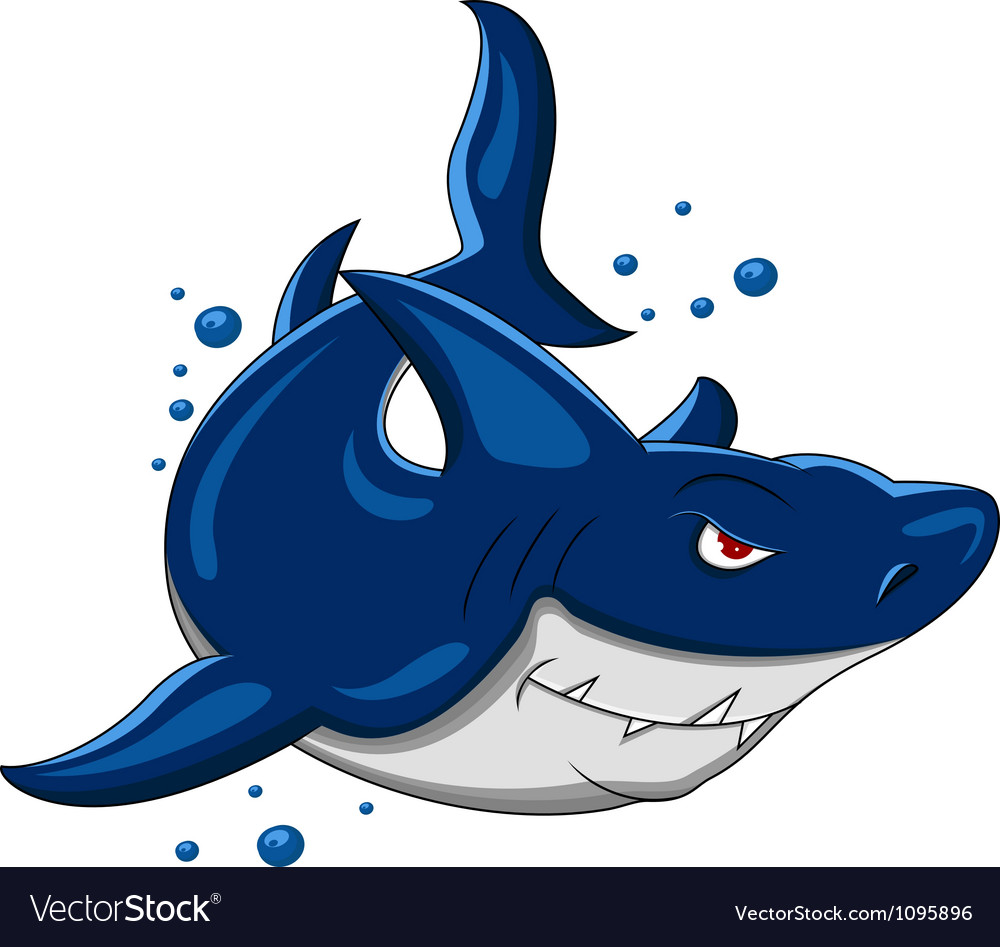 Download Angry shark Royalty Free Vector Image - VectorStock