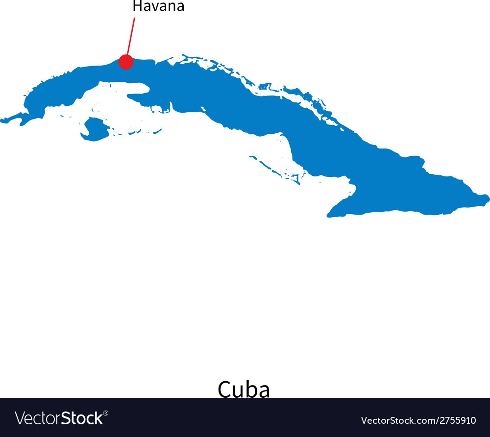 Vector map Havana Cuba