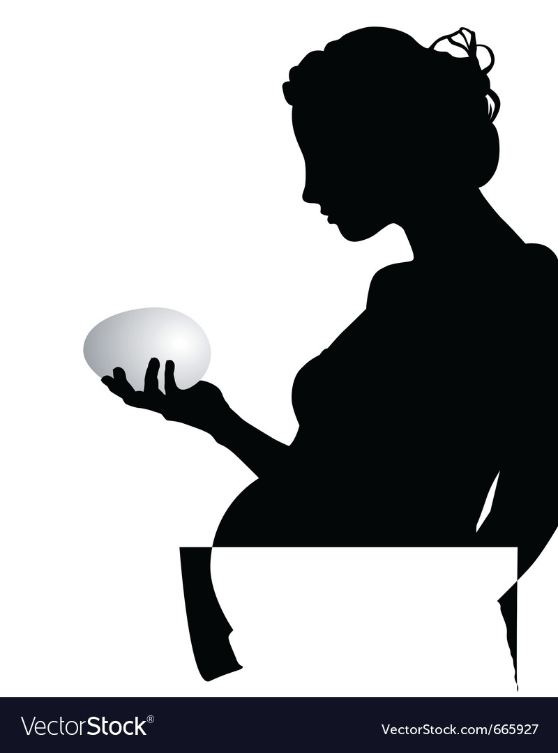 Download Pregnant woman silhouette Royalty Free Vector Image