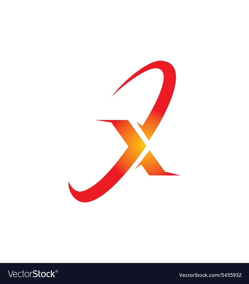 Letter X symbol abstract logo Vector Image by digiivector Image