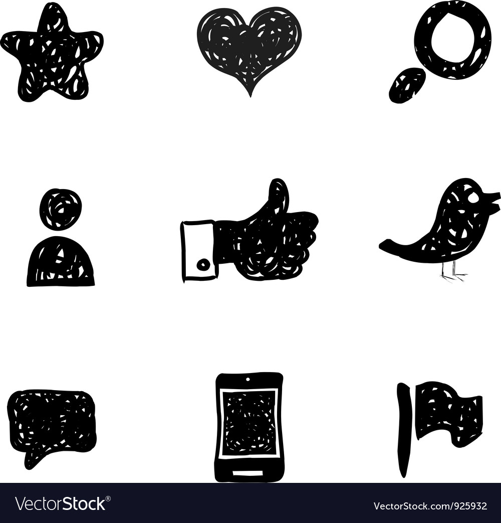 social media icons vector