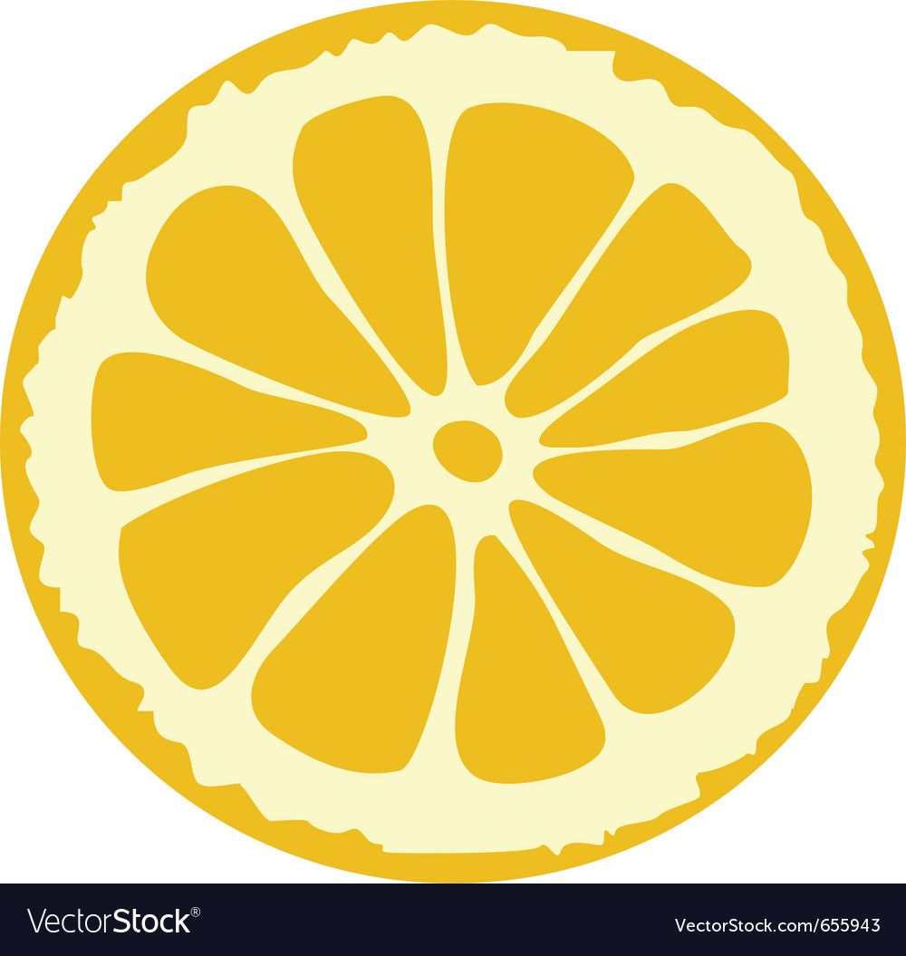 Lemon slice Royalty Free Vector Image - VectorStock