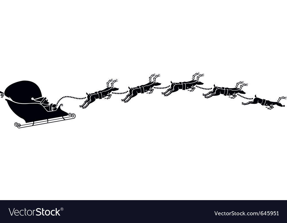 Download Santa silhouette Royalty Free Vector Image - VectorStock