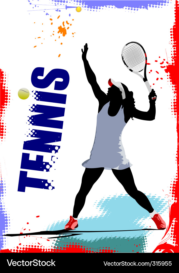 Tennis poster Royalty Free Vector Image VectorStock
