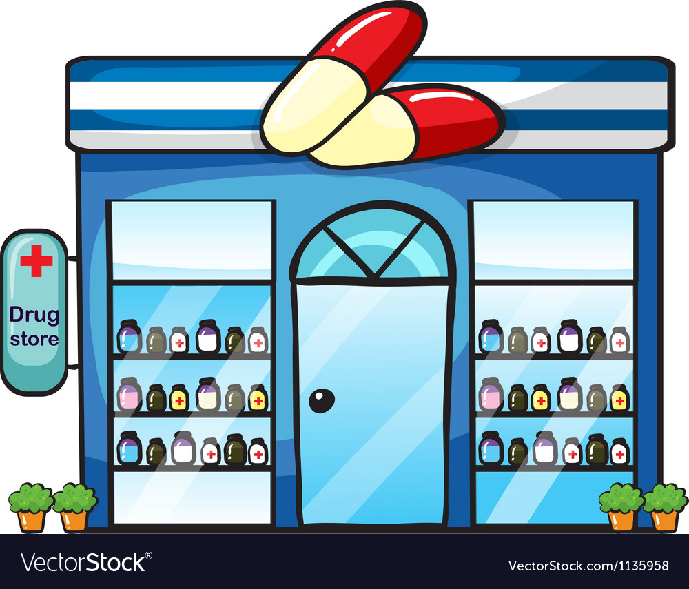 A drug store Royalty Free Vector Image VectorStock