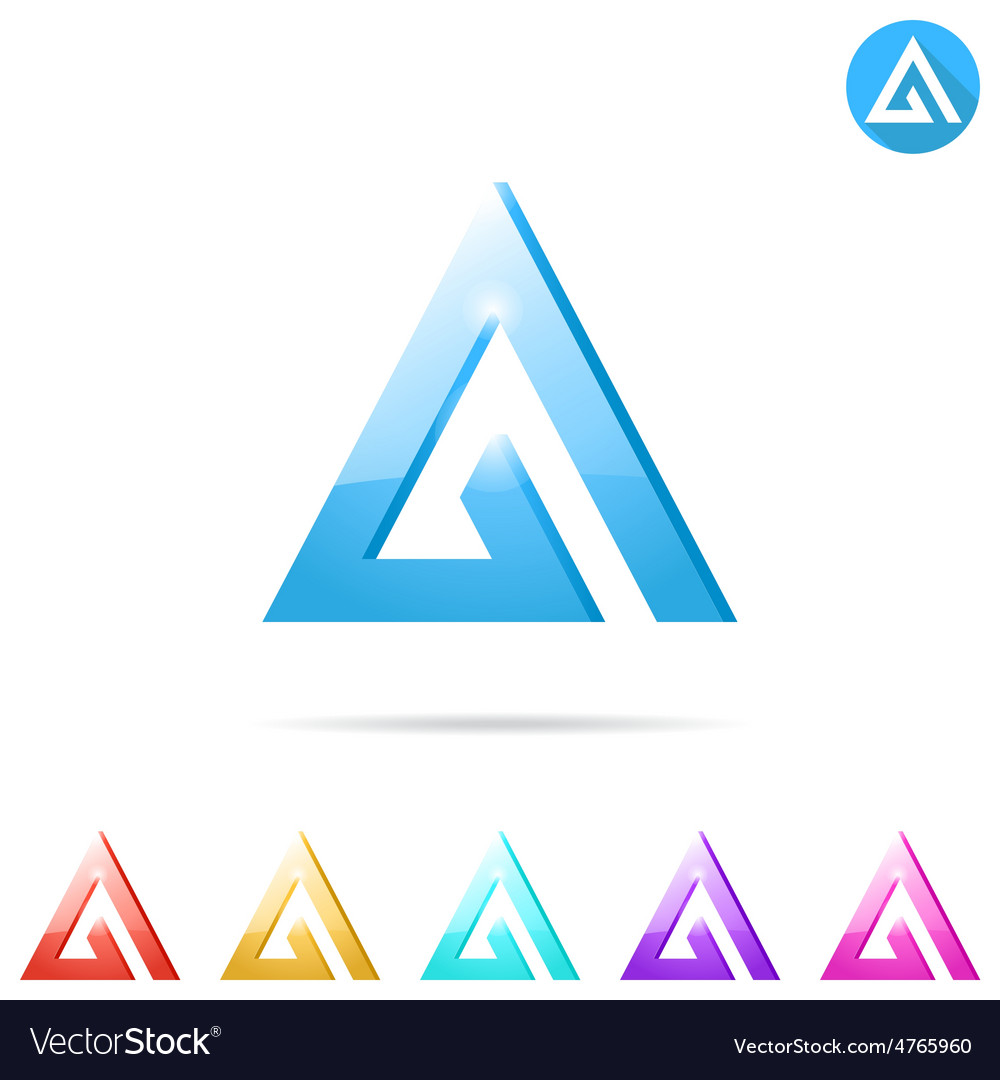 delta letter logo template royalty free vector image delta letter