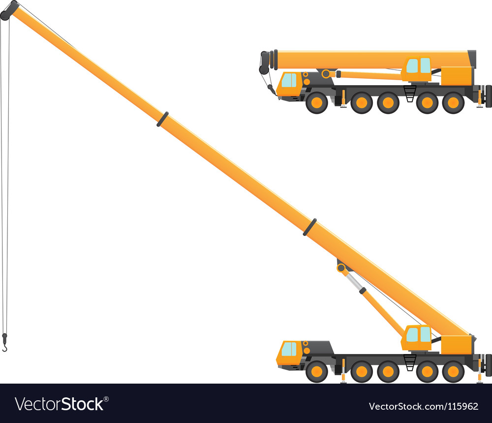 Mobile crane Royalty Free Vector Image VectorStock