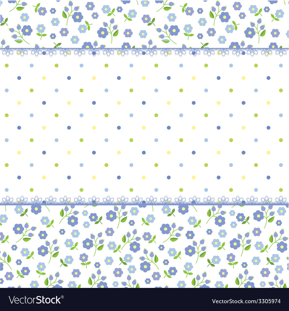 Blue floral background Royalty Free Vector Image