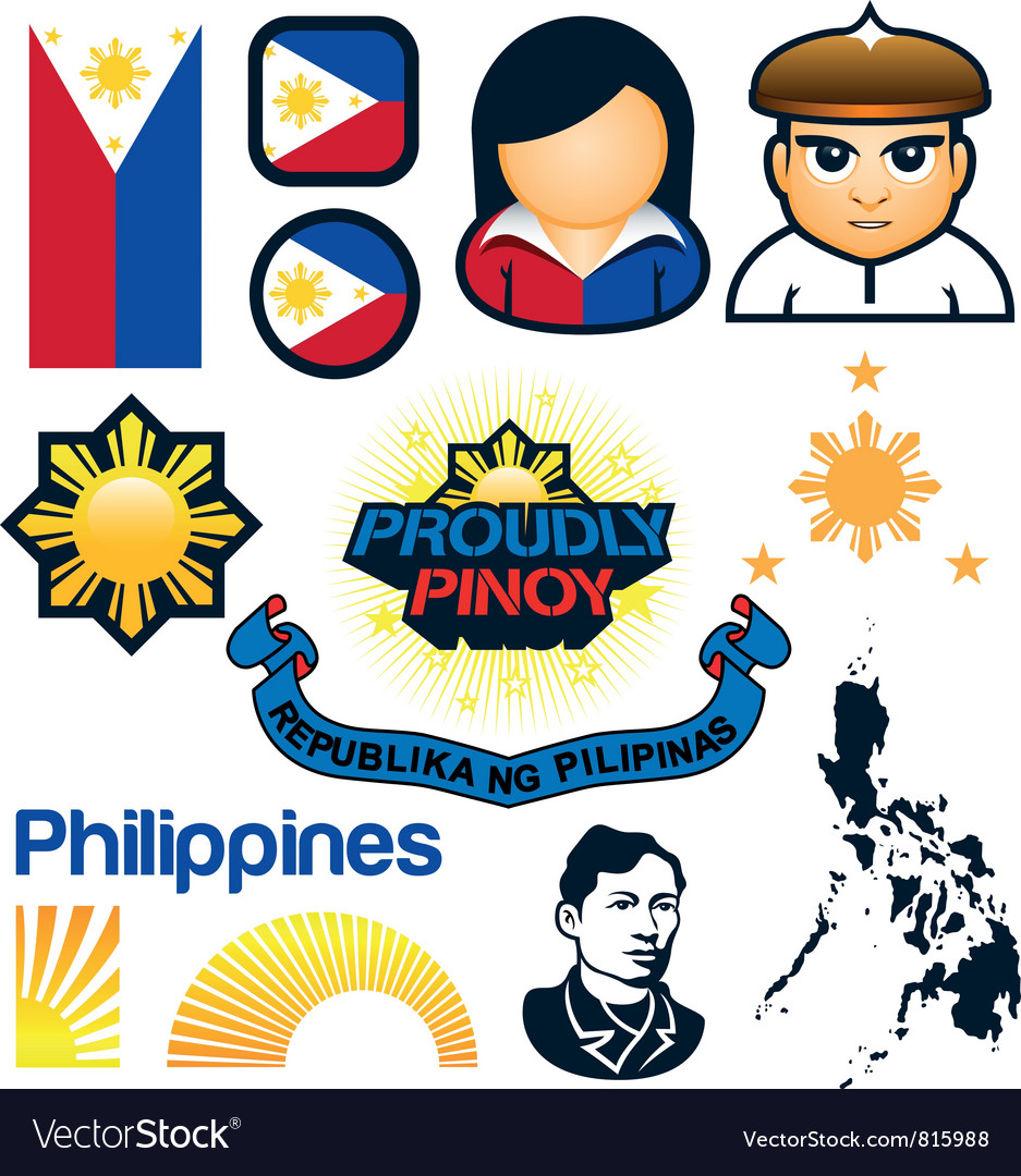 Philippines Symbols Royalty Free Vector Image VectorStock