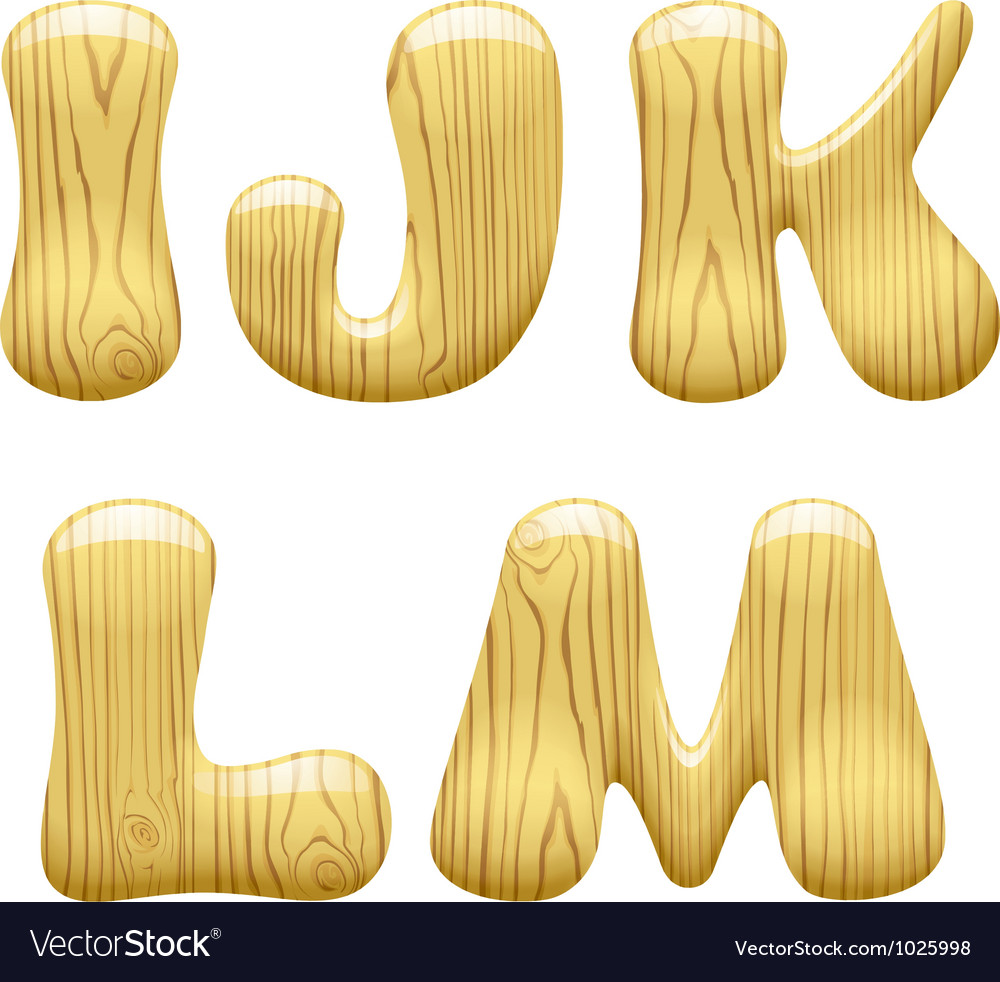 Wood Alphabet Letters Vector Image Wooden Blocks Wood Alphabet Letters Vector Image