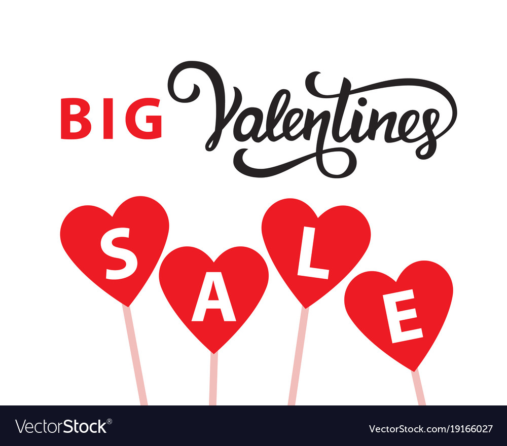 Valentines day sale banner template Royalty Free Vector Valentines day sale banner template Royalty Free Vector