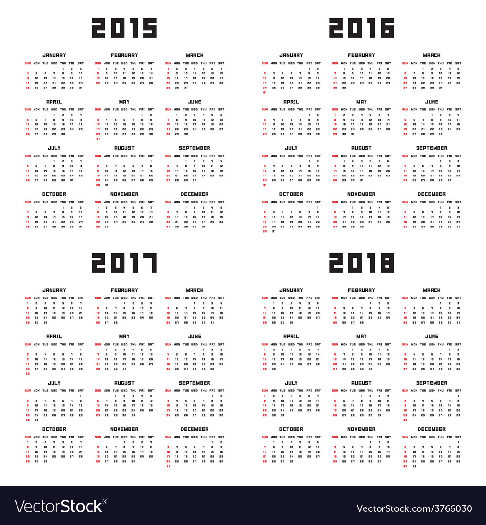 editable calendar 2015 2018
