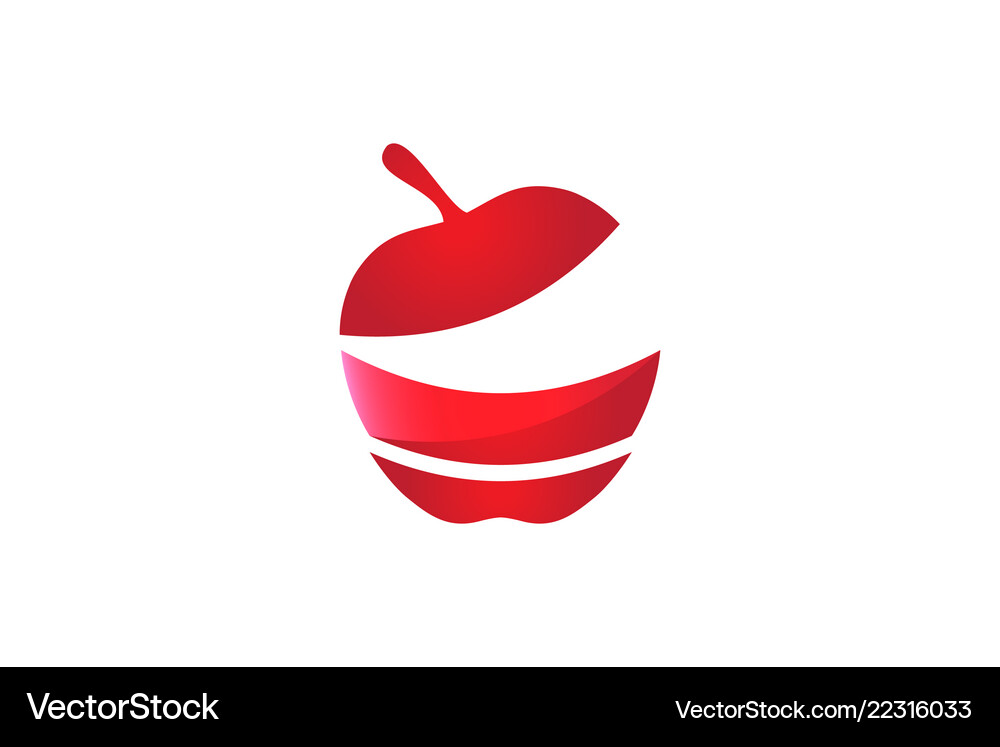 Red apple logo designs inspiration isolated Vector Image