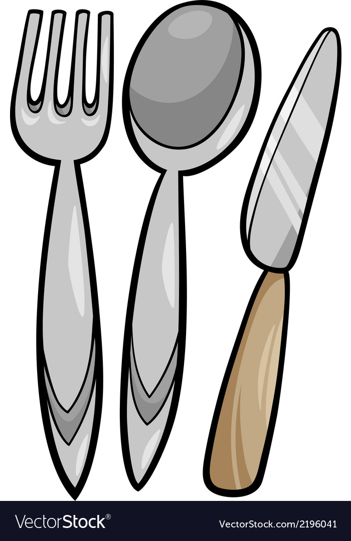 Utensils cartoon Royalty Free Vector Image - VectorStock