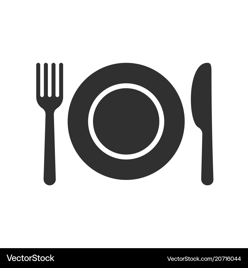 Plate spoon fork cutlery icon Royalty Free Vector Image