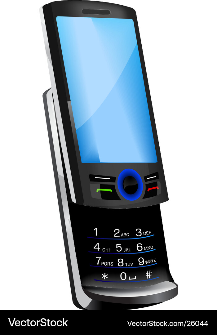 Slider cell phone Royalty Free Vector Image VectorStock