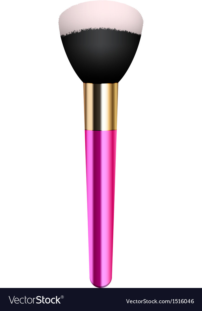 Pink make-up brush Royalty Free Vector Image - VectorStock