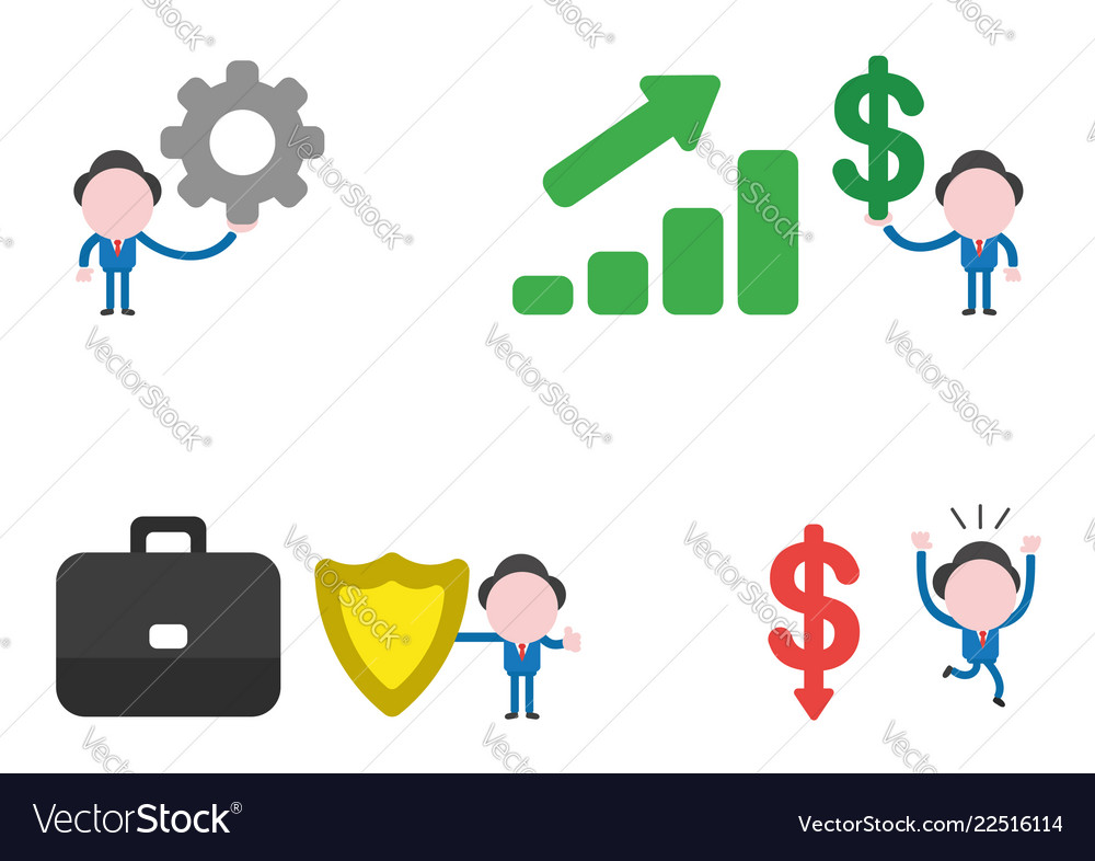 Businessman Character Set Royalty Free Vector Image Businessman Character Set Royalty Free Vector Image