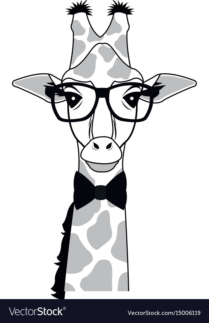 Giraffe Wearing Glasses Giraffe Wearing Glasses