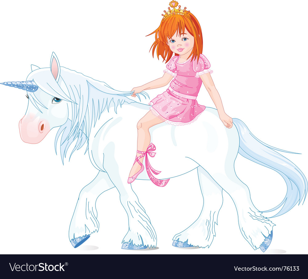 Download Princess on unicorn Royalty Free Vector Image - VectorStock