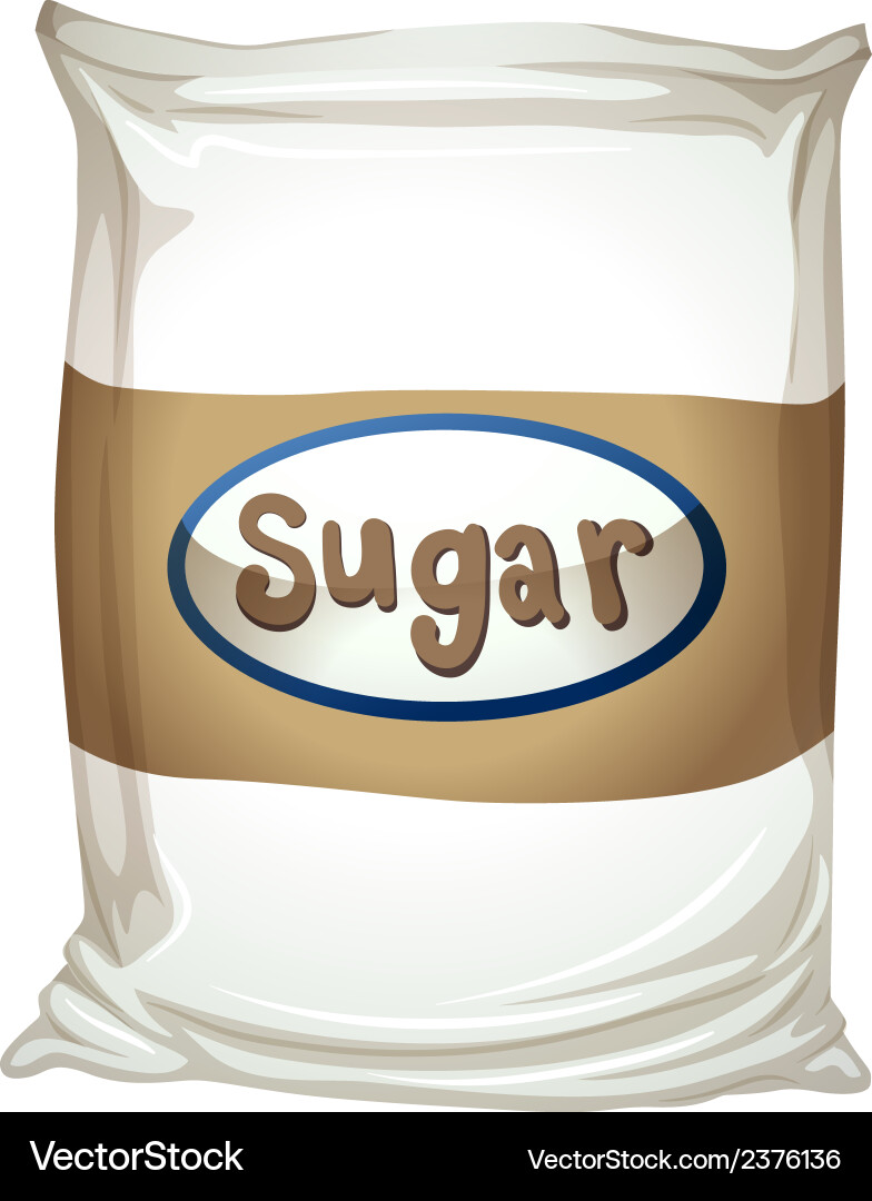 A packet of sugar Royalty Free Vector Image VectorStock
