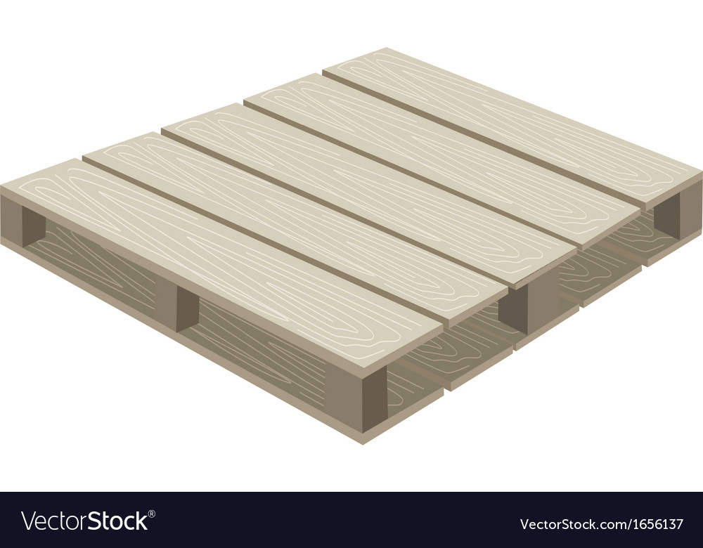 A Wood Pallet On White Background Vector Image A Wood Pallet On White Background Vector Image