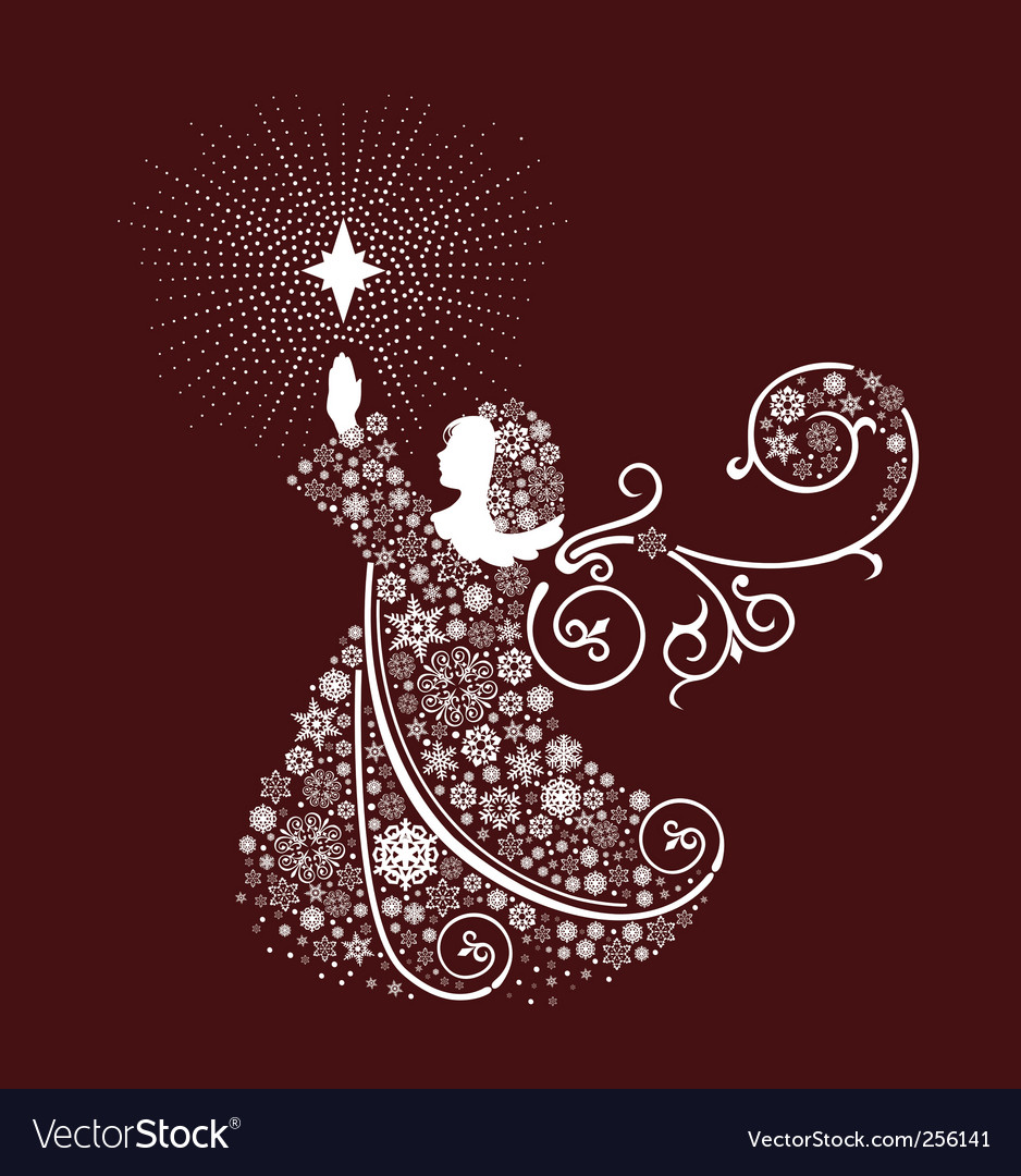 Christmas angels Royalty Free Vector Image - VectorStock