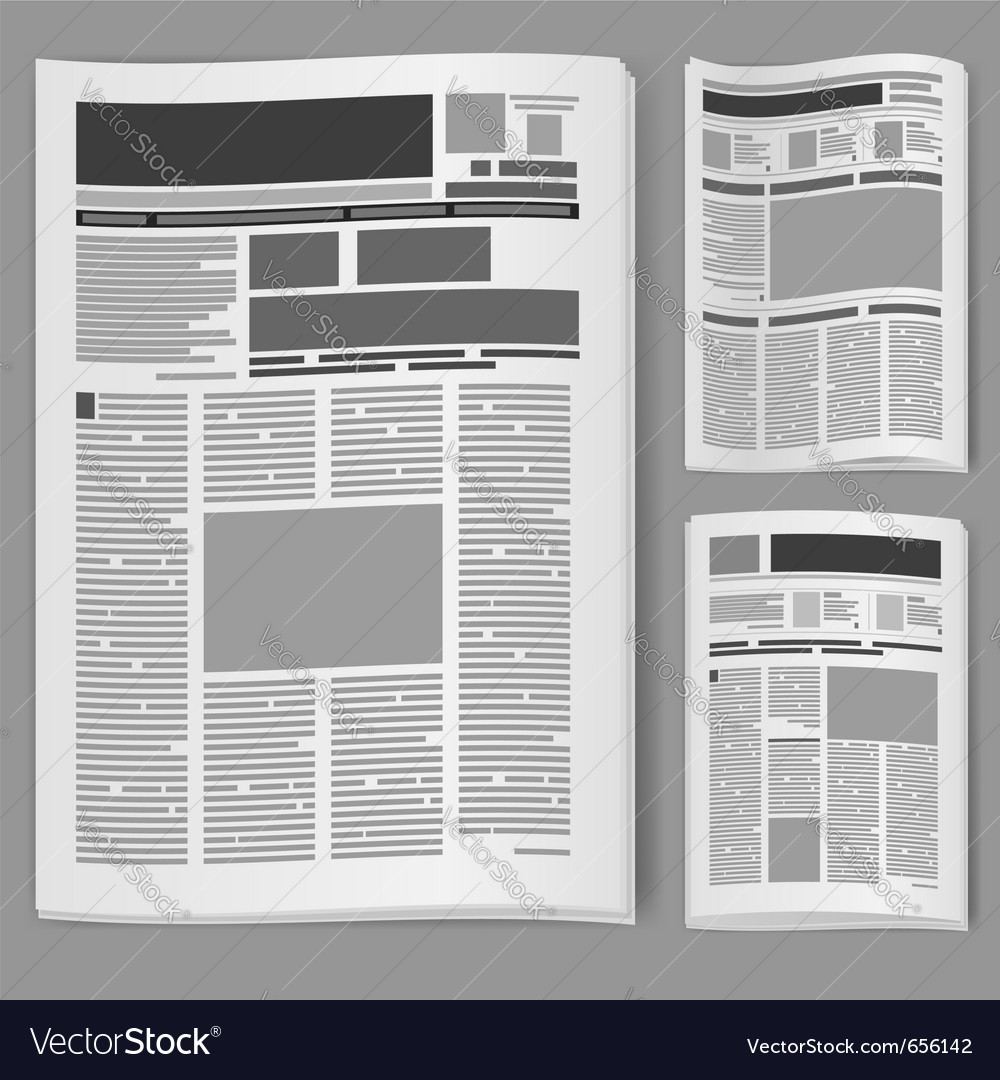 Blank newspaper Royalty Free Vector Image - VectorStock