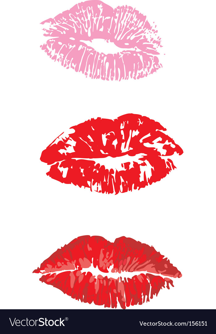 Lip print Royalty Free Vector Image - VectorStock