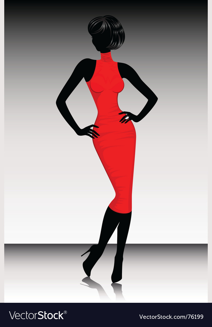 Download Silhouette dress Royalty Free Vector Image - VectorStock
