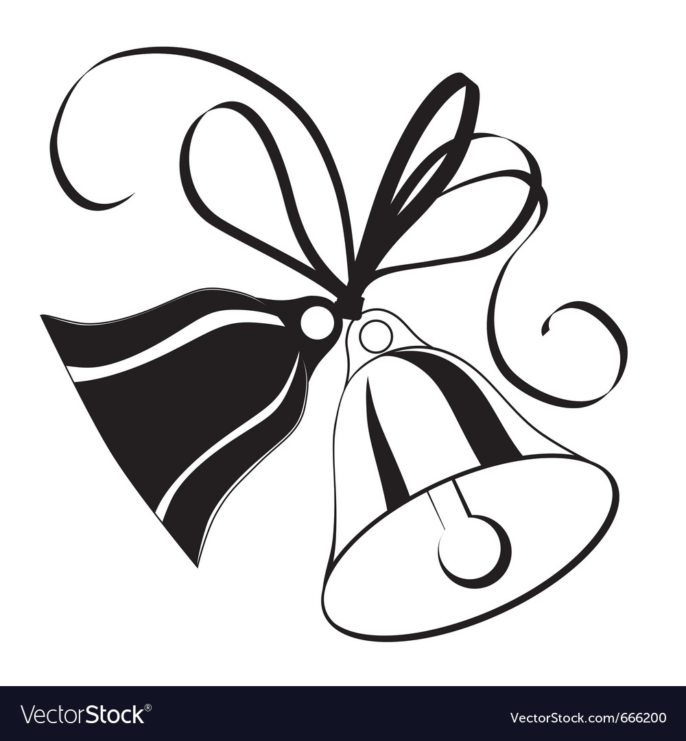 Wedding bells Royalty Free Vector Image - VectorStock
Wedding Bells Vector Black And White