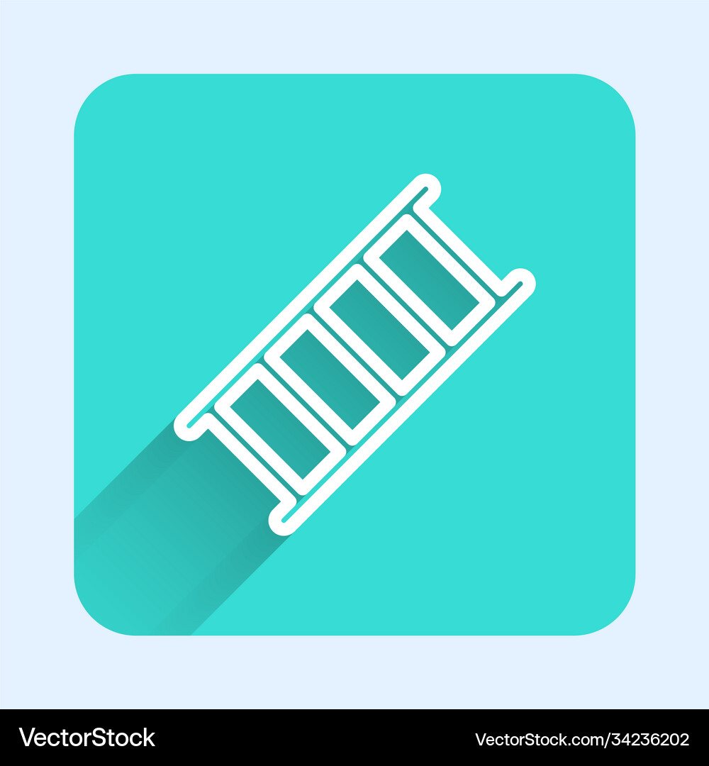 White line fire escape icon isolated with long Vector Image