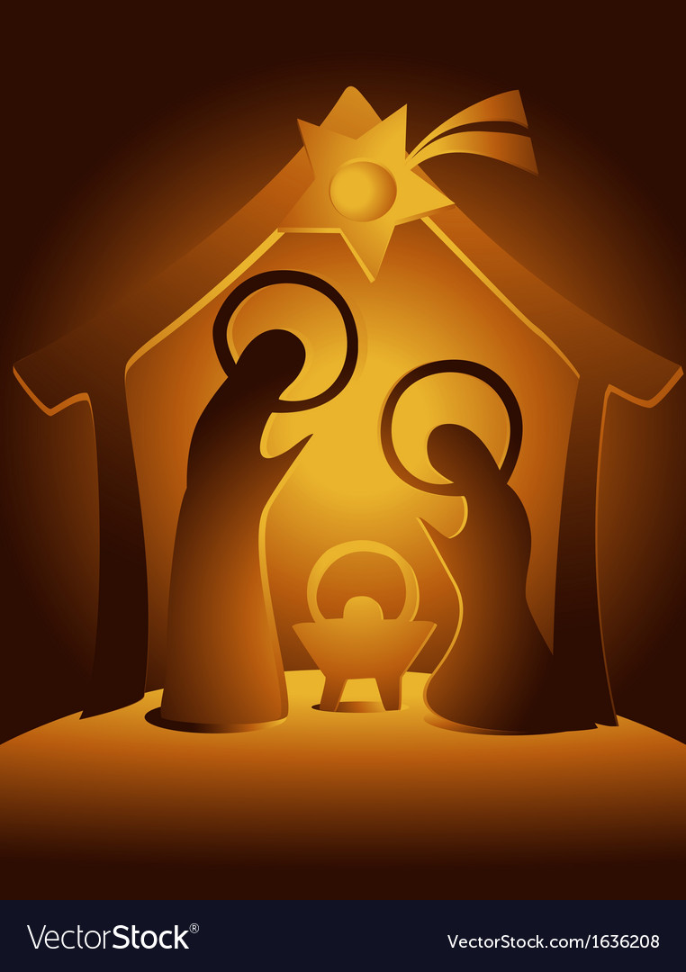 Nativity scene Royalty Free Vector Image - VectorStock