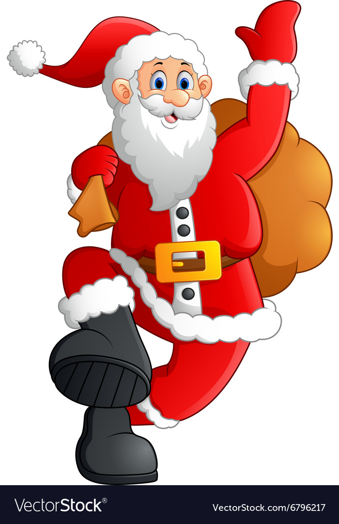 Download Jolly Father Christmas Cartoon Royalty Free Vector Image