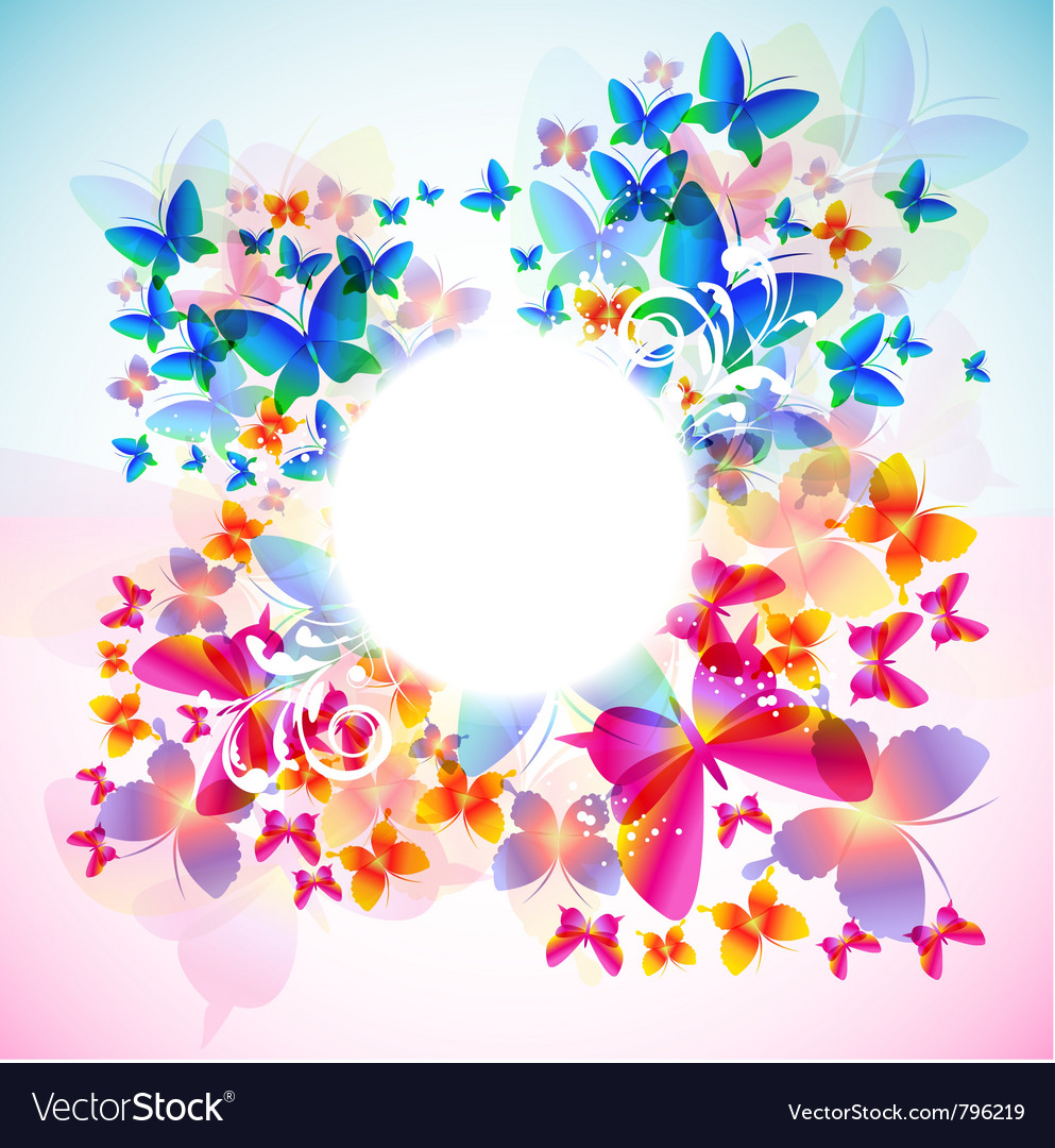 Download Elegant butterfly frame Royalty Free Vector Image