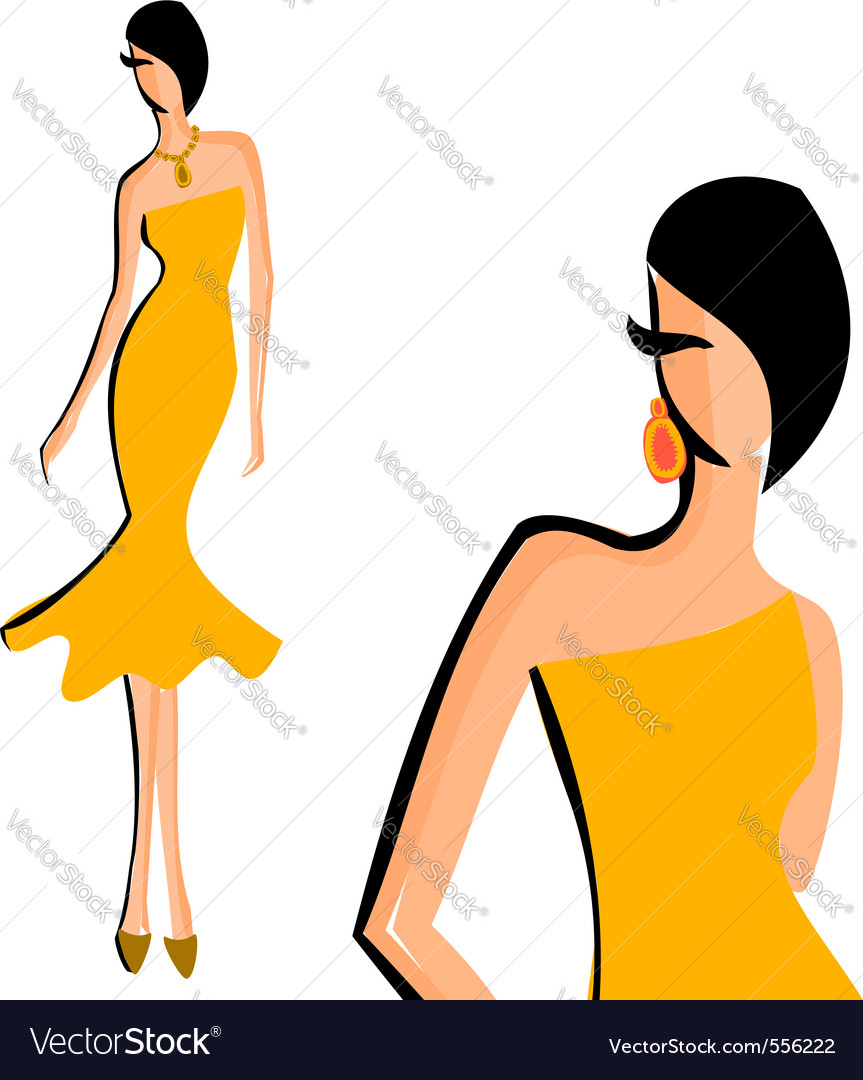 Download Fashion model Royalty Free Vector Image - VectorStock