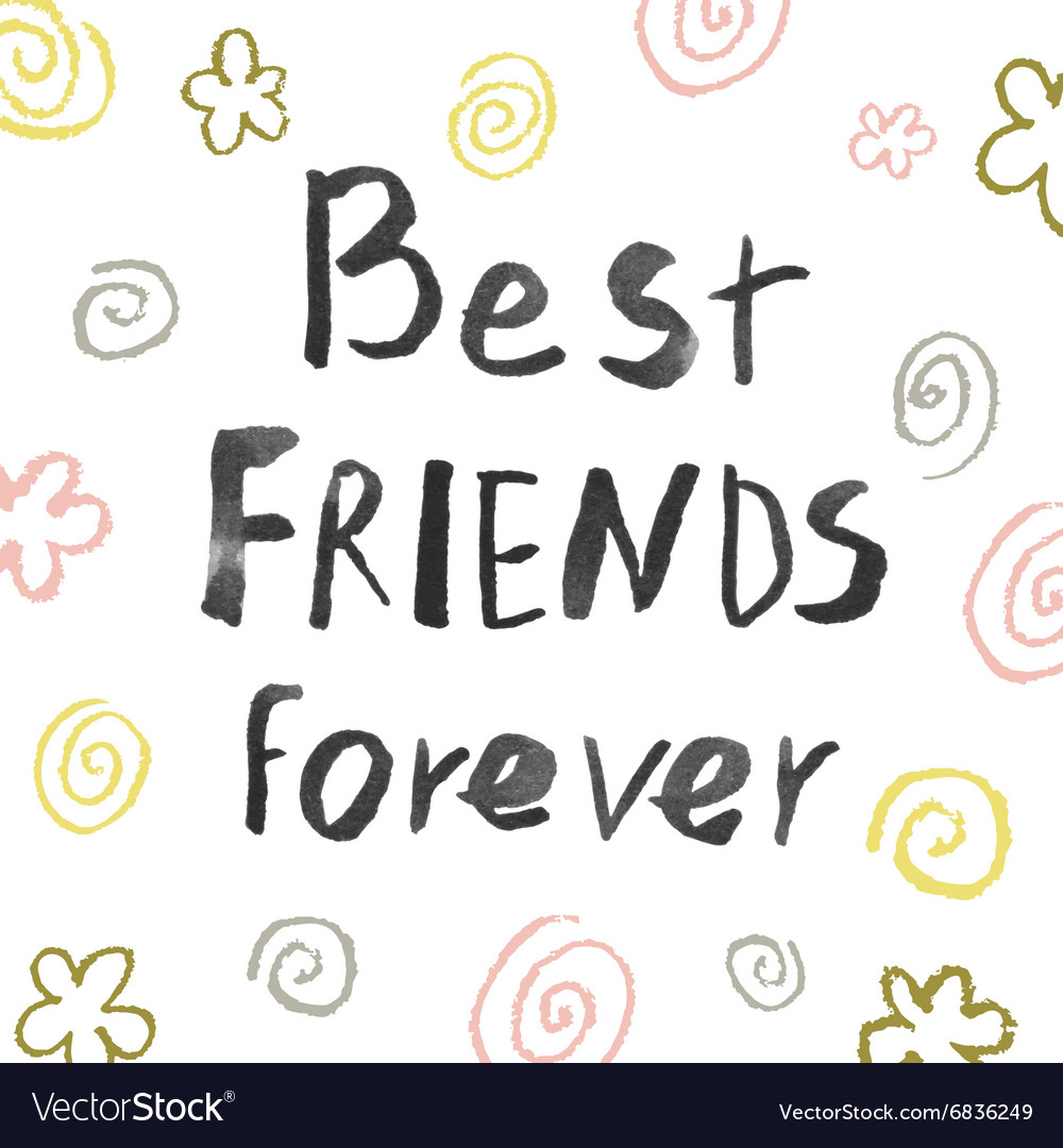 Download Best friends forever Royalty Free Vector Image