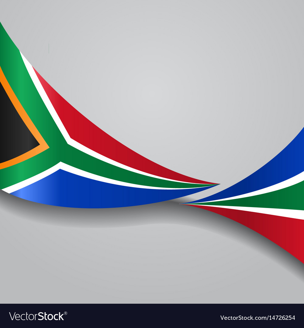 South african wavy flag Royalty Free Vector Image - VectorStock