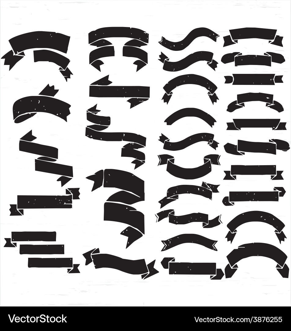 Black Ribbons Royalty Free Vector Image VectorStock