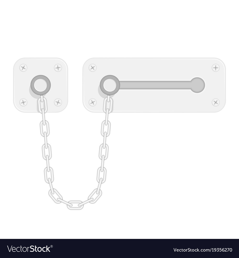 Door chain lock Royalty Free Vector Image - VectorStock Door chain lock Royalty Free Vector Image - VectorStock