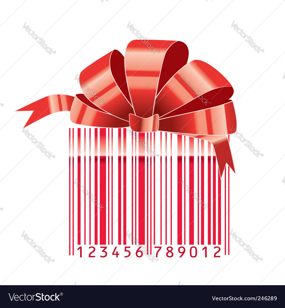 Gift barcode Royalty Free Vector Image VectorStock